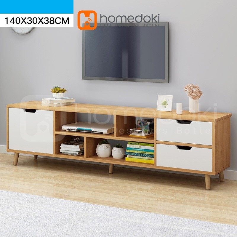 Homedoki  Meja TV Kayu TV Serbaguna Minimalis Jumbo Meja TV Minimalis TV Meja TV Rak TV Minimalis Bu