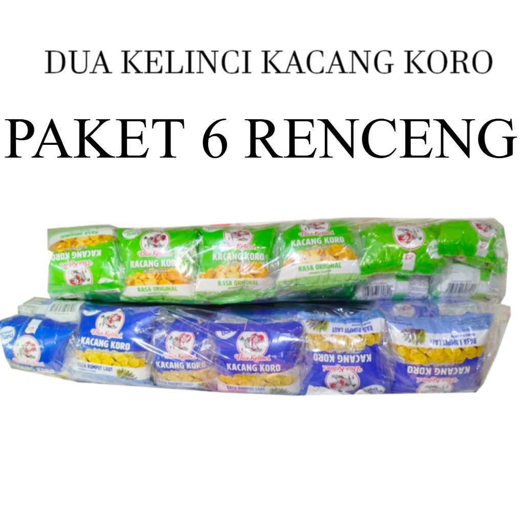PAKET 6 RENCENG KACANG KORO DUA KELINCI