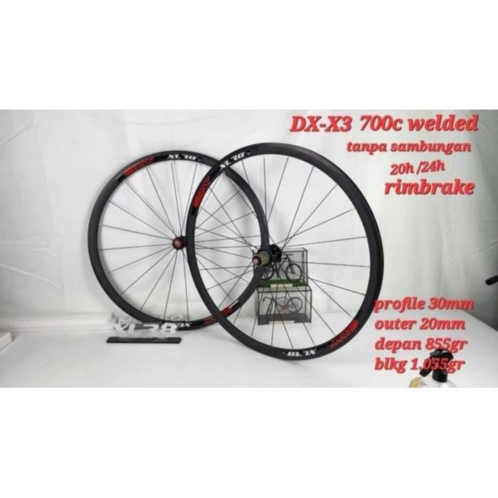 WHEELSET XLR8 DX-X3 700C RIMBRAKE - SEPASANG