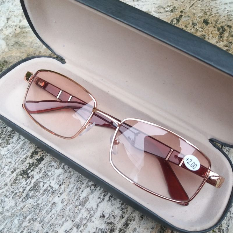 Kacamata Double Fokus Baca dan Jalan Lensa Plus 2in1