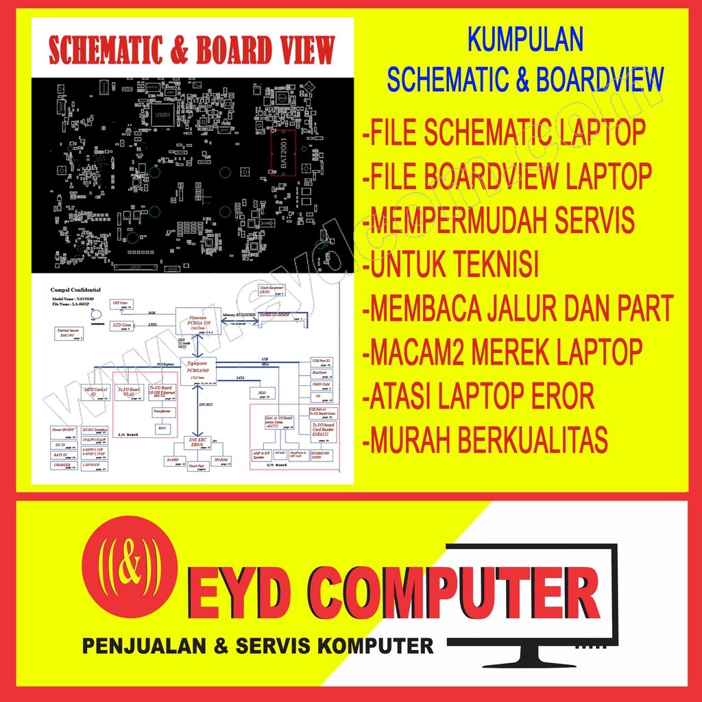 SCHEMATIC DAN BOARDVIEW LAPTOP PREMIUM KUMPULAN RIBUAN SKEMA MEREK DAN TIPE LEKTOP UNTUK TEKNISI