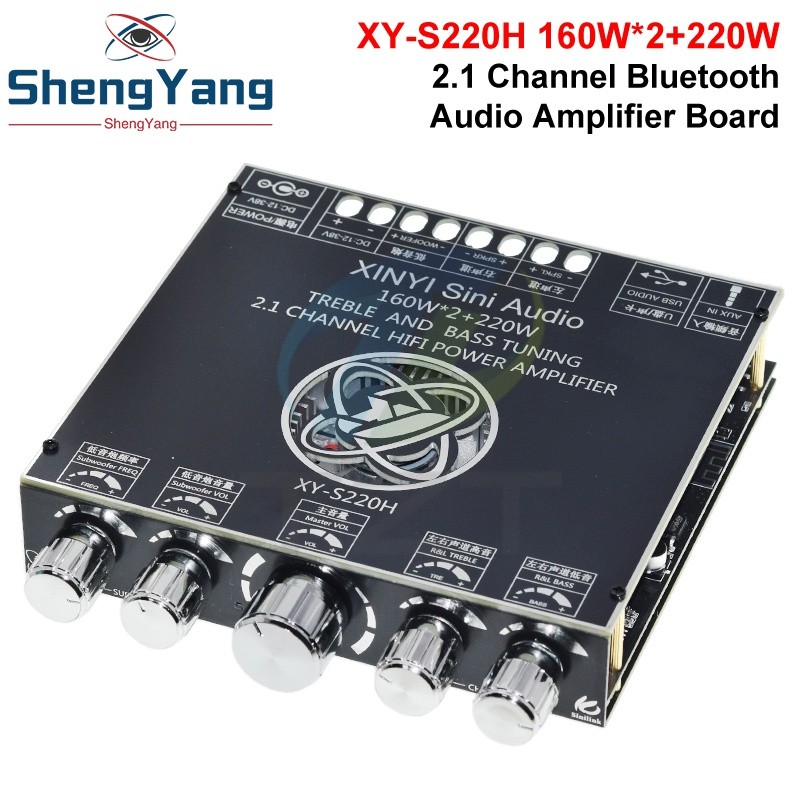 XY-S220H TZT 160W*2+220W TDA7498 Bluetooth Subwoofer Power Amplifier Board 2.1 annel Hifi Class D Au
