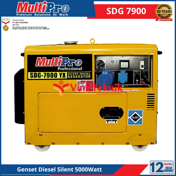 MULTIPRO SDG 7900 YX Mesin Genset Solar Silent Genset Diesel Gerator 5500Watt SDG7900