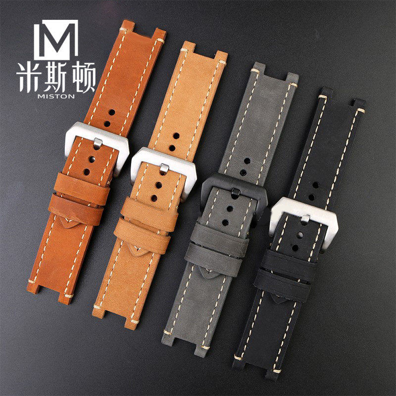 Mofied GST leather strap for Casio G-SHOCK GST W300/400G GST B100/S310/S110/S120/W130L wat belt retr