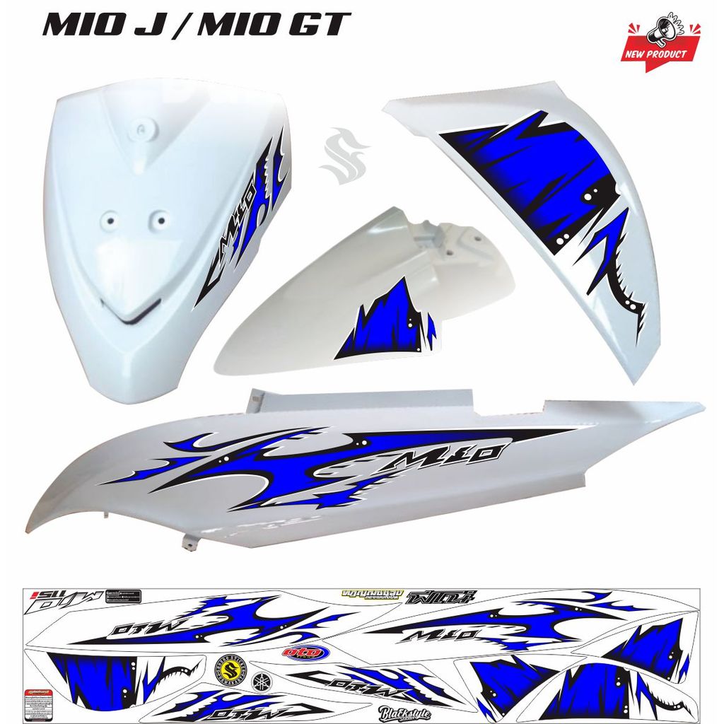 STIKER VARIASI POLET MIO J / MIO GT VARIASI MOTIF BARU MIO J