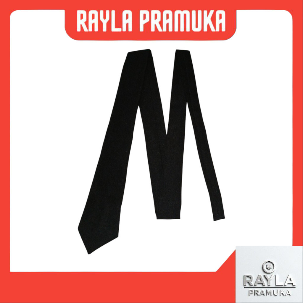 Dasi Hitam Panjang Polos 140cm Ospek