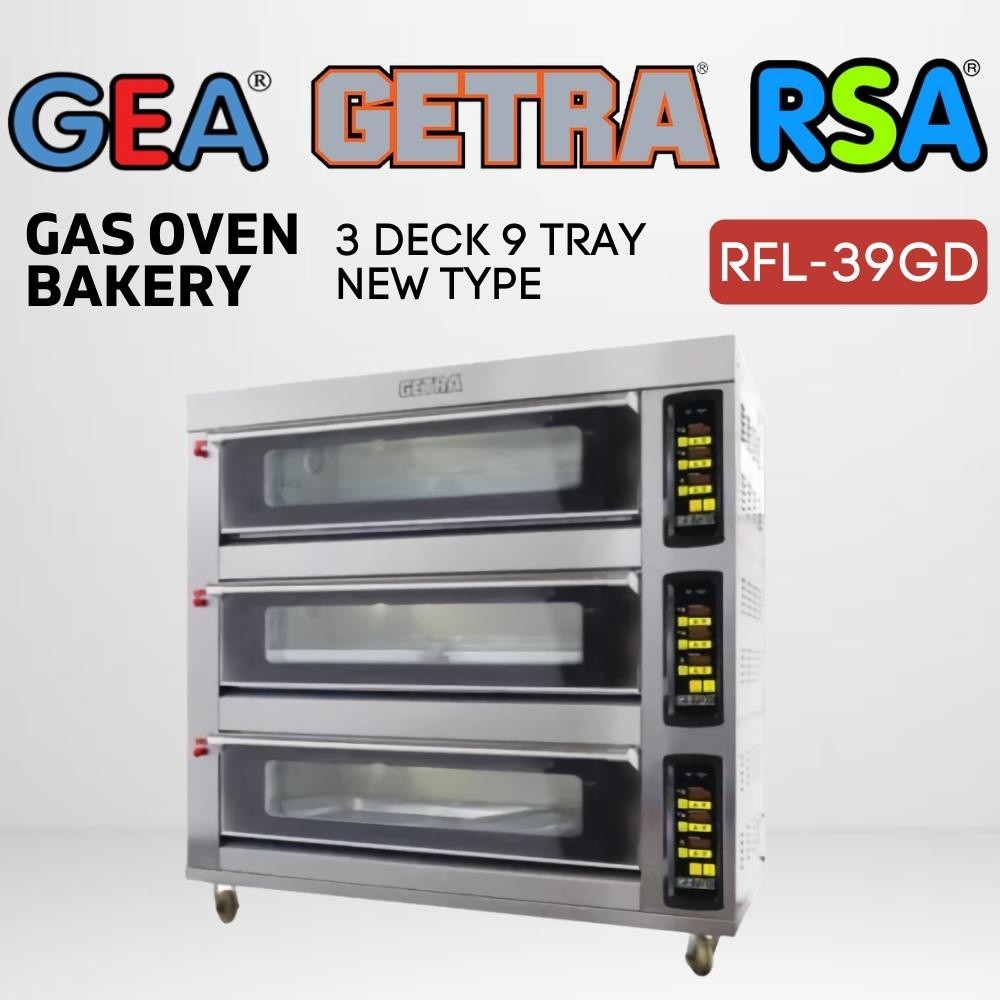 OVEN GETRA 3 DECK 9 TRAY RFL 39GD PEMANGGANG ROTI KUE GARANSI RESMI