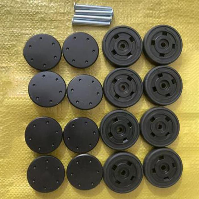 1 Set  Roda Koper Pengganti 360 Silent Wheel Double Wheel Roda Koper Double Replacement Wheel - 1set