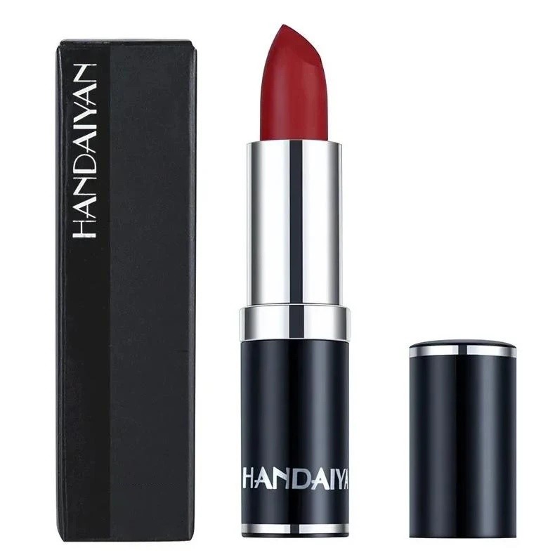 1PC Nude Waterproof Lipstick Matte Pumpkin Color Lipstick Vitamin E Moisturizing Lipstick Profesiona