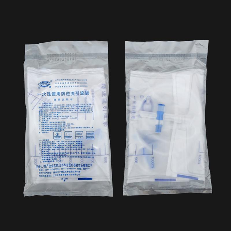 10 Pieces Anti-Backflow sposable Urine Bag Mecal PVC Drainage Bag 1000ML Urine Collector Female Male