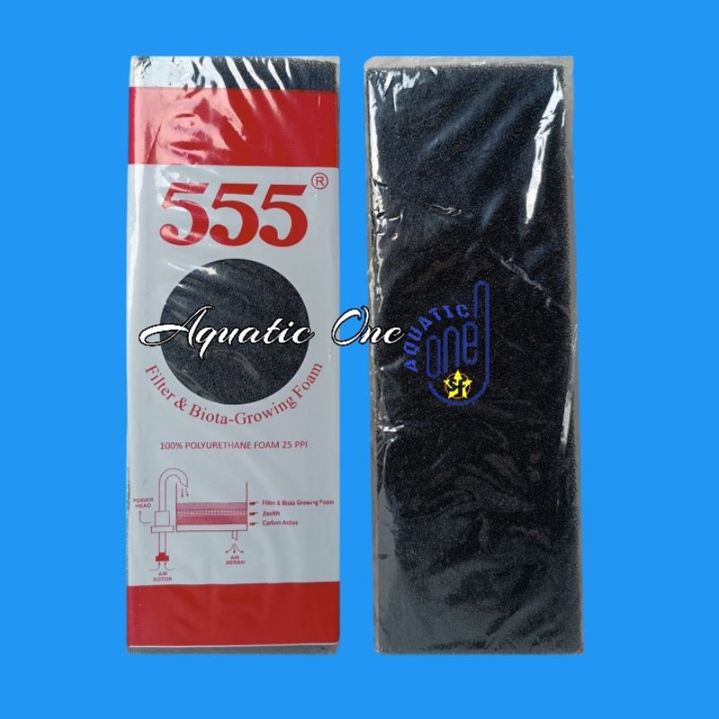 BIO FOAM 555  : Spon hitam  media filter penyaring kotoran aquarium akuarium bio spon bio foam 555