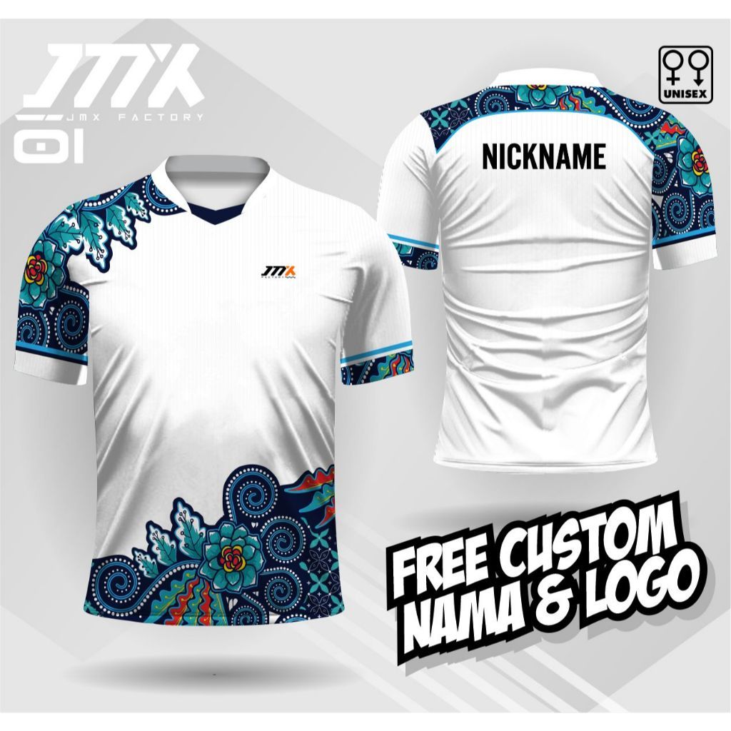 jersey bulu tangkis batik jersey badminton kaos badminton free custom nama dan logo