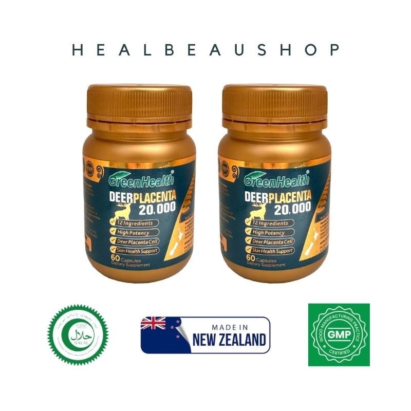 2 Botol Deer Placenta/Plasenta Rusa Green Health Ori 20.000mg