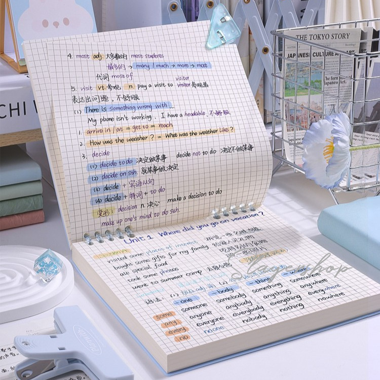 Binder B5 Aesthetic 360 Derajat Buku Notebook dengan Fitur Tulis Sekolah