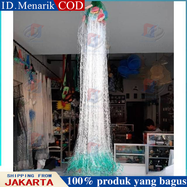 Jaring Ikan Siap Pakai  Tinggi 1m Panjang 20m Jaring Ikan Murah Jaring Ikan Bentang Jaring Kantong J