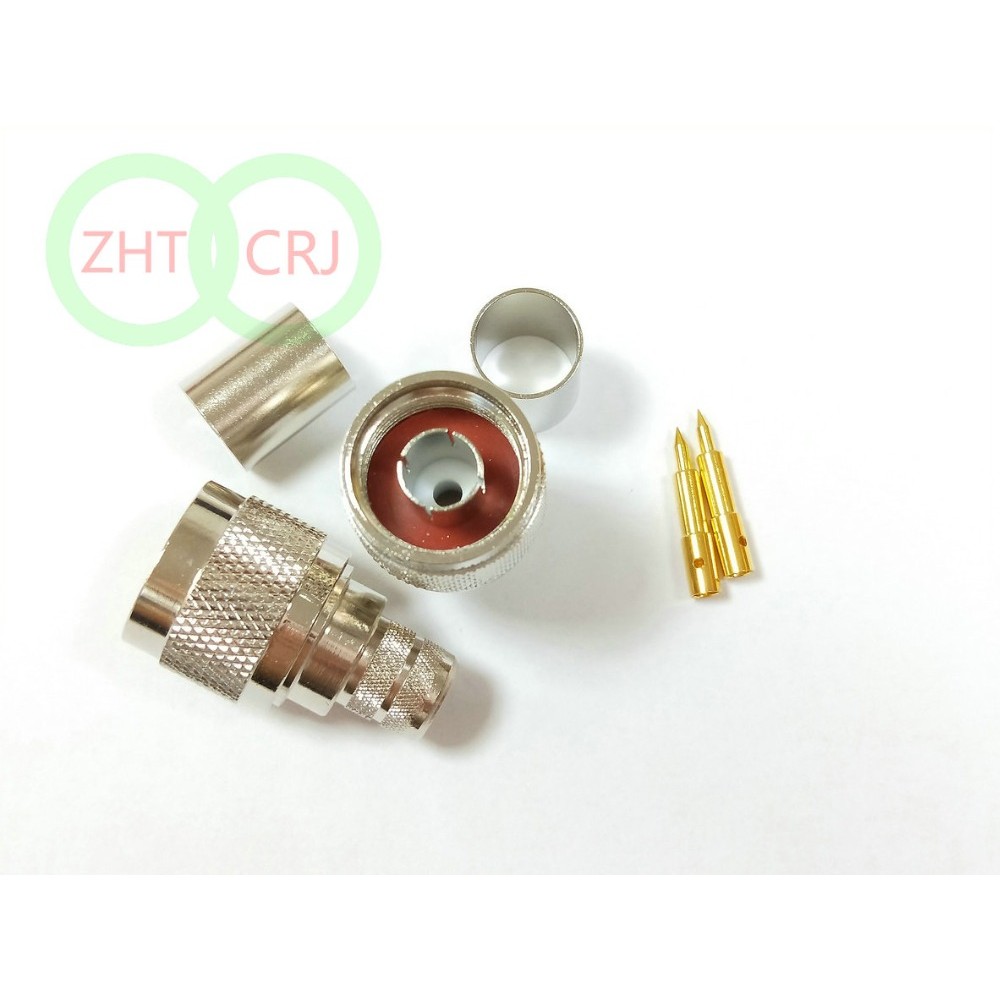 50PCS COPPER N male plug Crimp for LMR400 RG8 RG214 RG213 cable RF ADAPTER