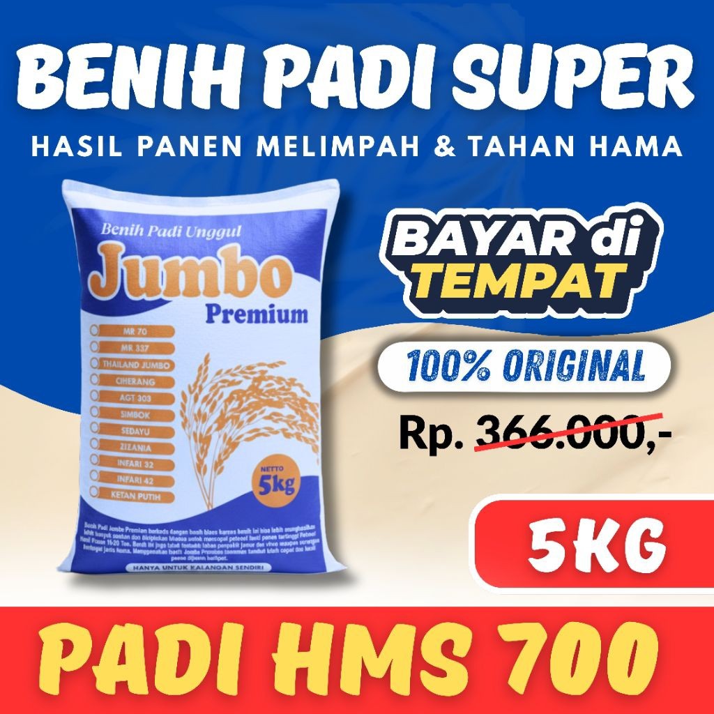 Benih padi Unggul Hms 700 padi Unggul HMS 700 Kemasan 1kg - 5kg Berkualitas Super