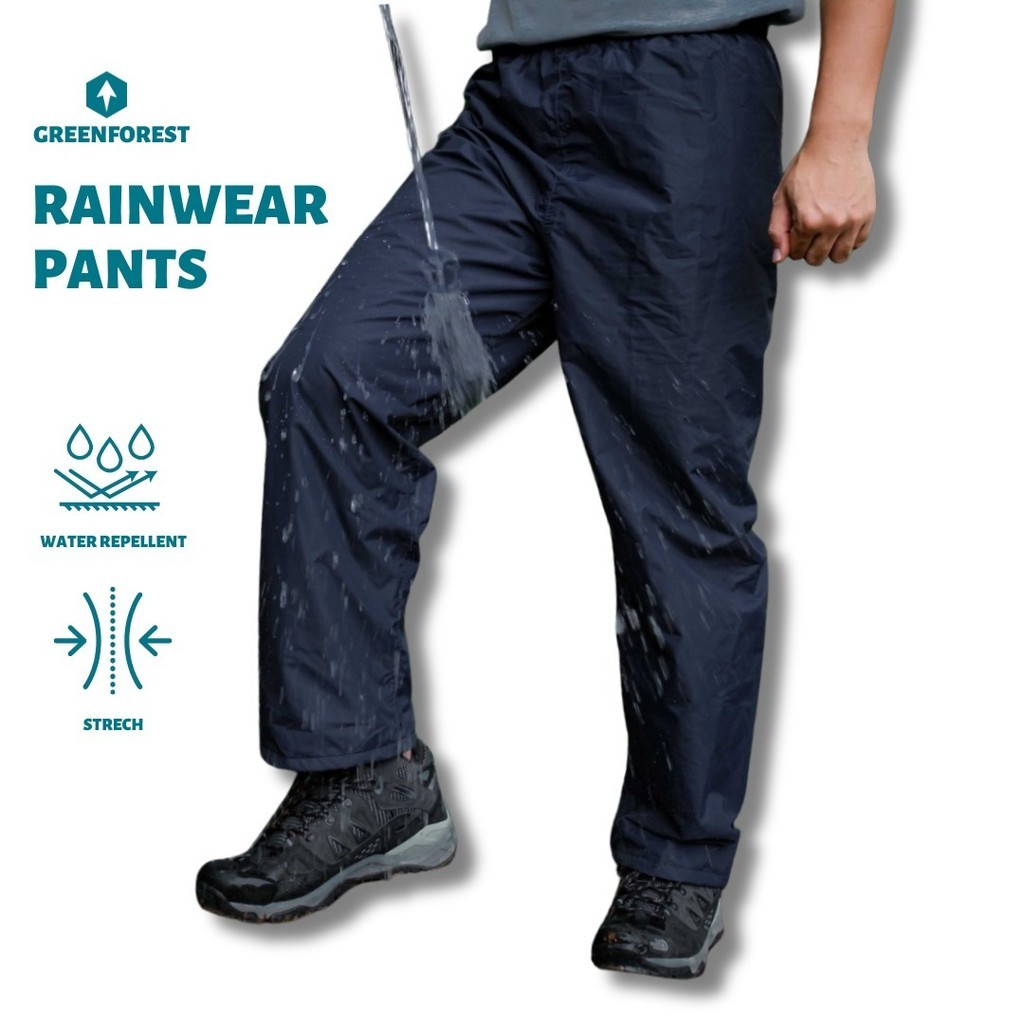 Greenforest Rainwear Pants Waterproof - Celana Jas Hujan Anti Air Doubble Layer Full Seal