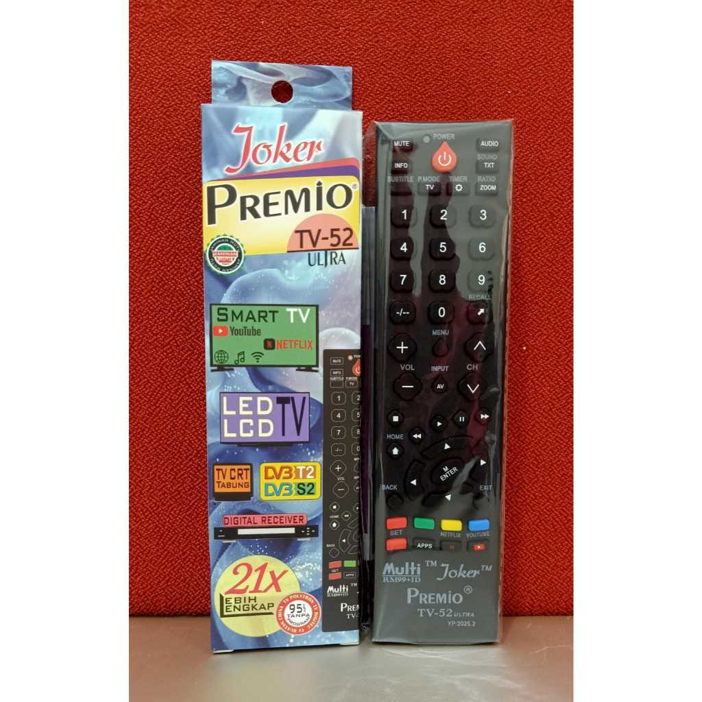 Remote TV Multi 21x Premio 51+ 52+ Joker/Remote TV LCD LED HDMI BTV 511 BIT/Remote smart tv universa