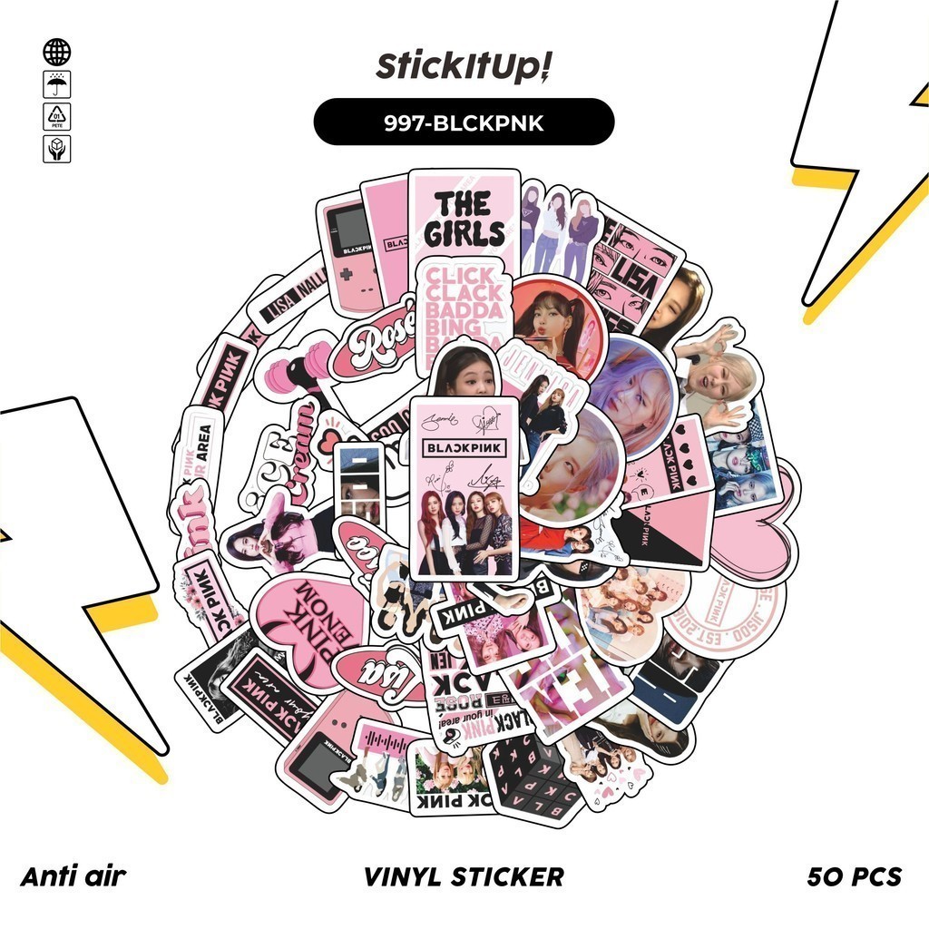 Stiker Blackpink Lucu Anti Air Untuk Dekorasi Notebook Sepeda Skateboard Handphone DIY