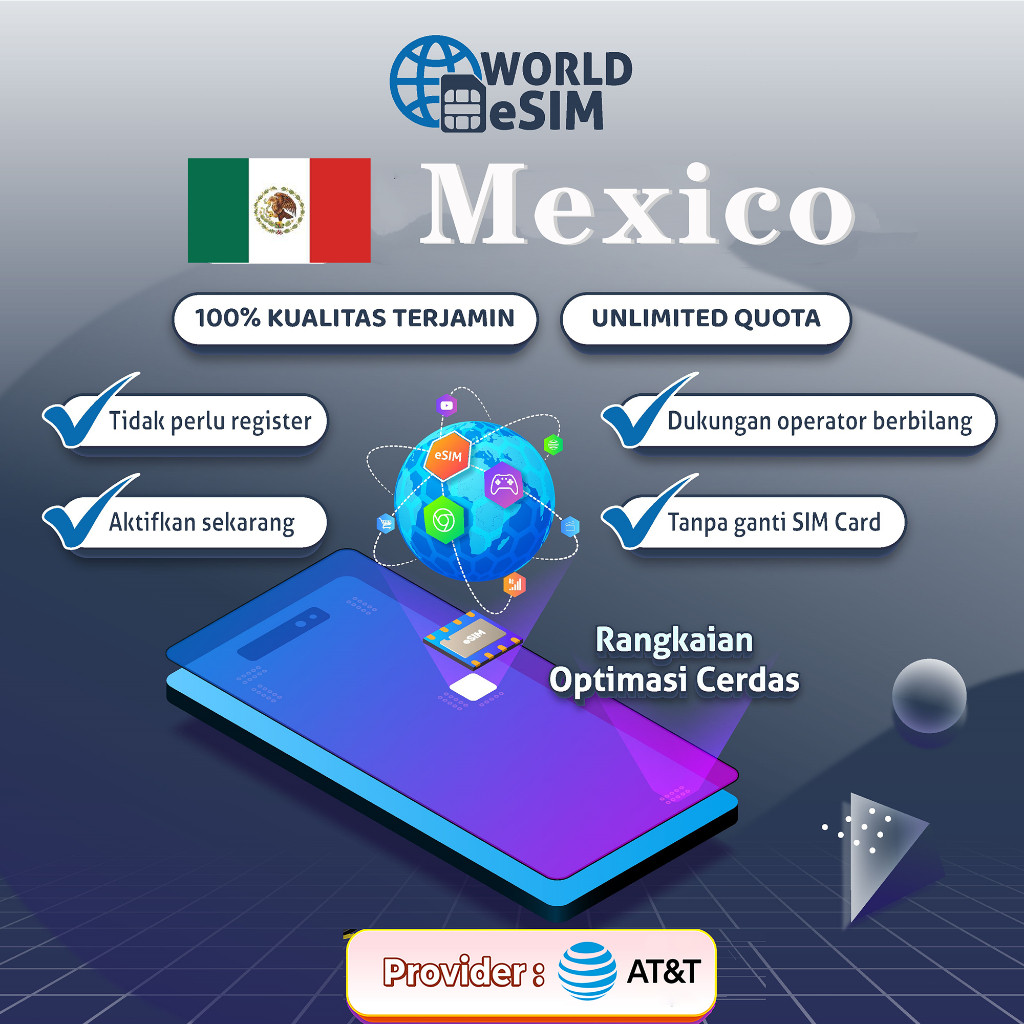 Worldesim Moxico esim Roaming 5G Data | 3-20GB 3-30Hari | Instant Email Delivery | High Speed Travel