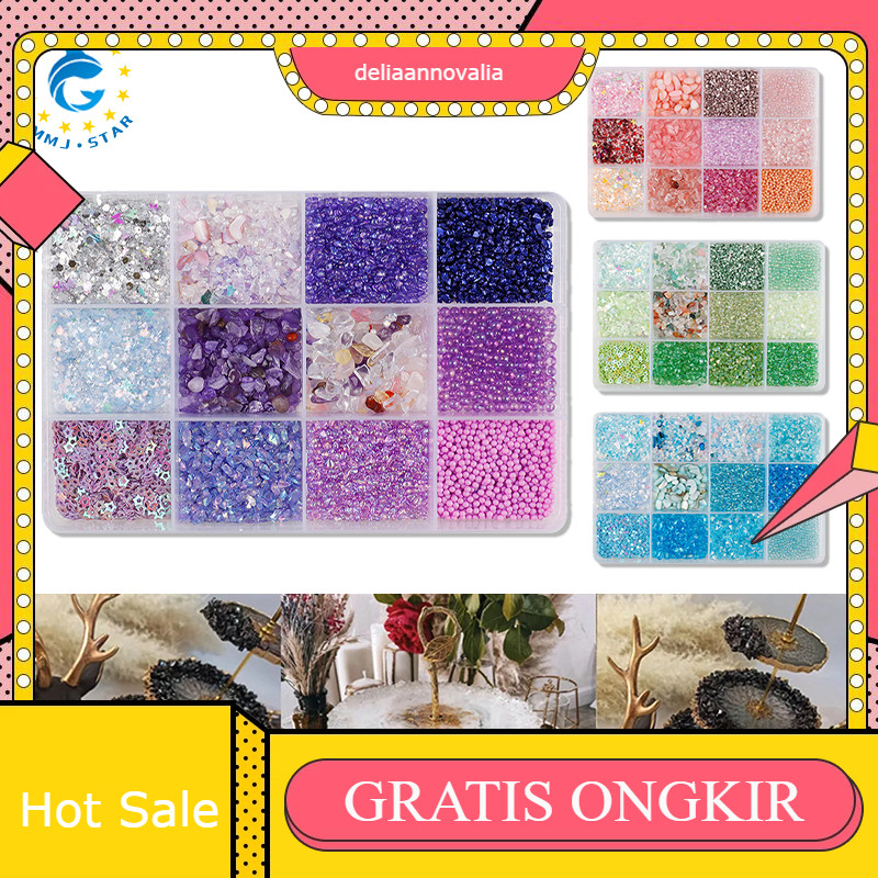 Resin-Filled Gravel/Batu Pecah Aksesoris Resin/Payet Kerikil Berisi Resin