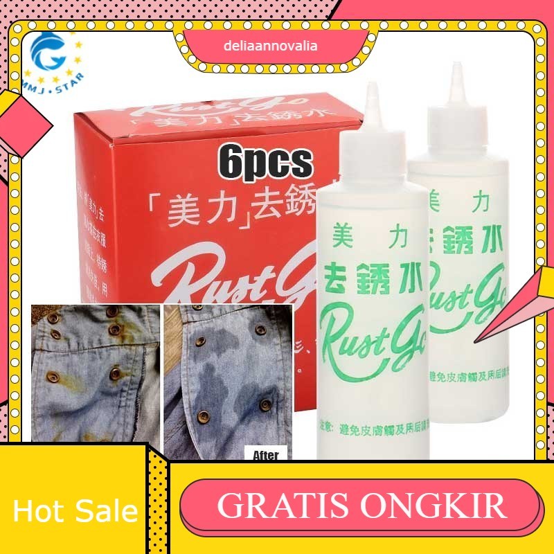 6pcs Penghilang Noda Karat / Cairan Penghilang Noda Karat Pada Kain