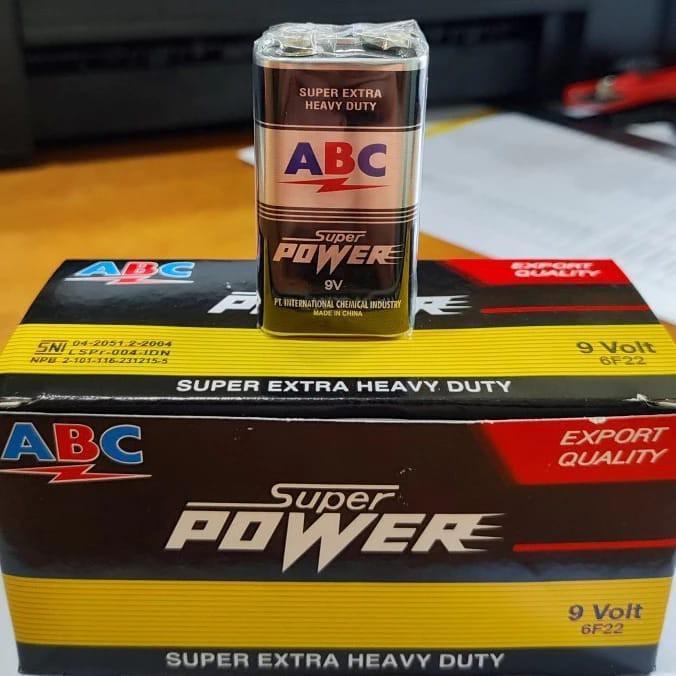 1pc Promo Baterai ABC Super Power 9 Volt Hitam/ Batu Baterai /Battery ABC 9v
