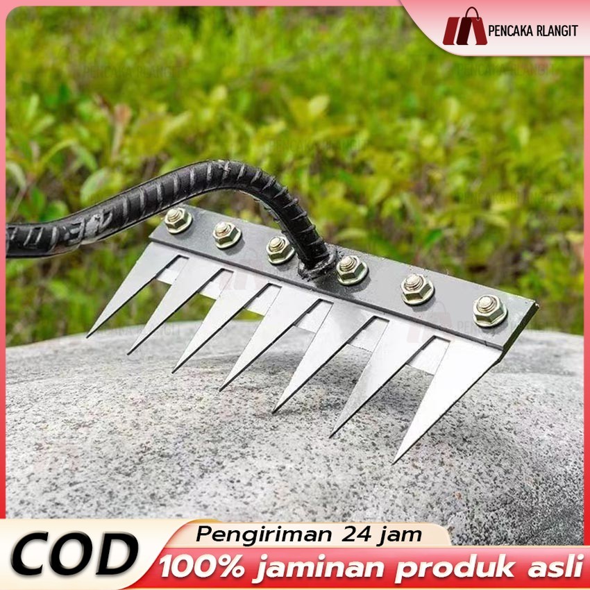 Pacul Cangkul Besi Baja Awet Cangkul Garuk Pacul Cadong Besi Baja Baja Besi Gigi 5/7 Rake Cangkul Pe