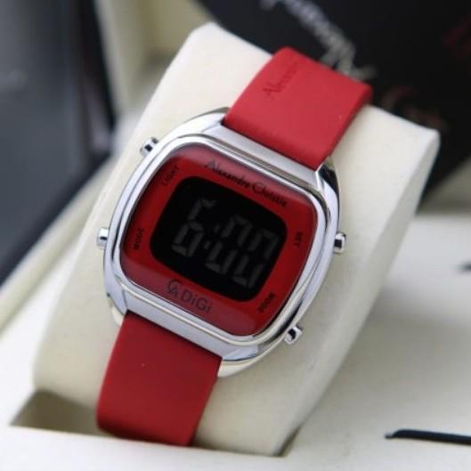 Jam Tangan Wanita Alexandre Christie 9335 | AC9335 | AC 9335 | Ori - Merah Silver