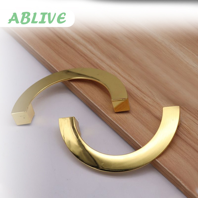 Handle Lemari Minimalis Gagang Pintu Lemari Modern Tarikan Pintu Gold Tarikan Lemari Dapur Lengkung 