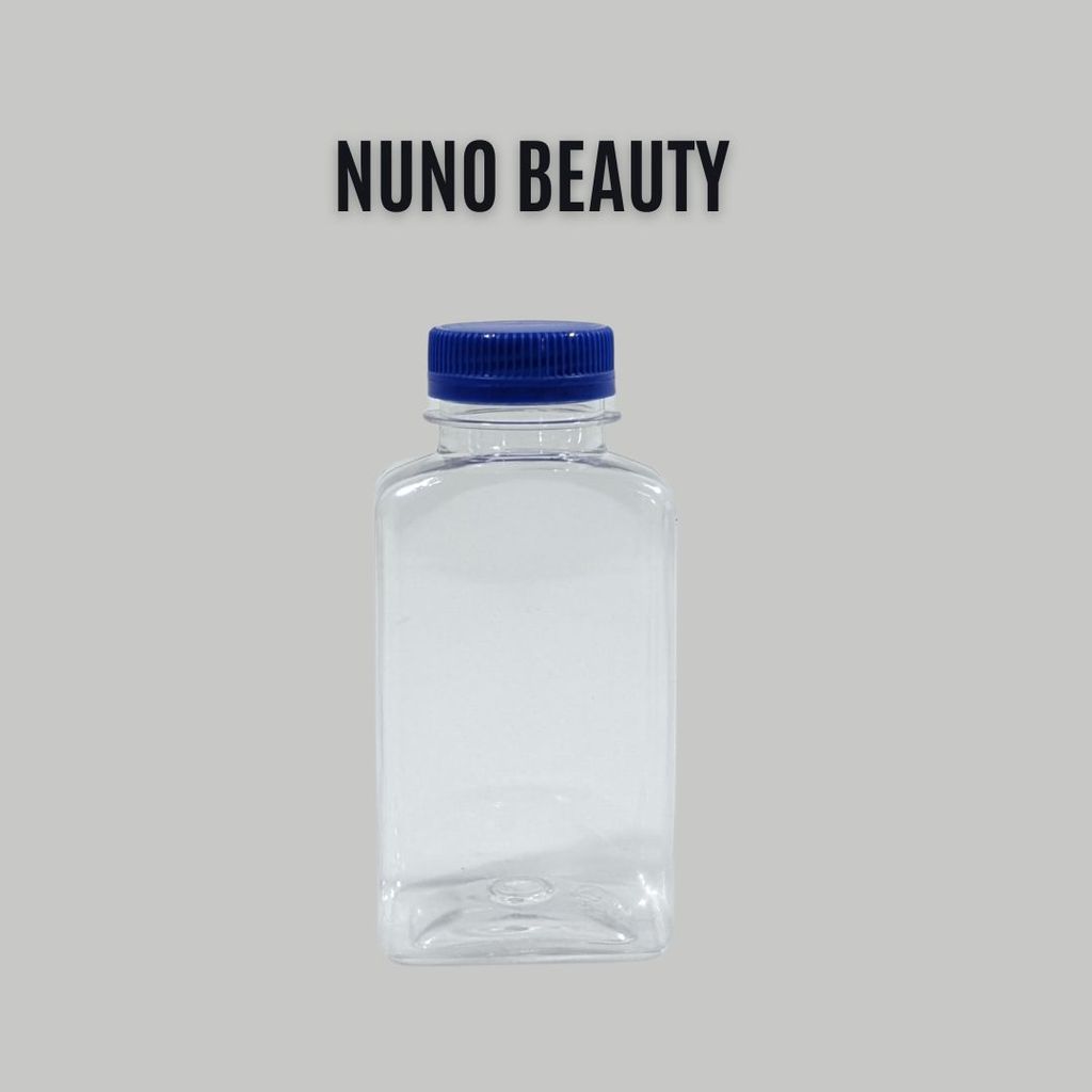 Botol 150 Ml Square Natural Tutup PET/ Botol Plastik / Botol / Botol Minuman / Botol Juice / Botol 1