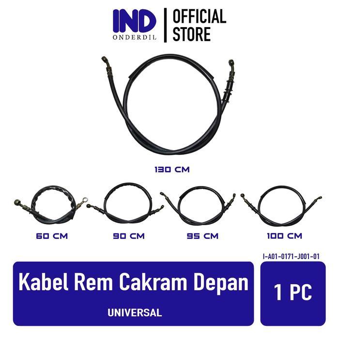 IND Onderdil Kabel Rem Cakram Depan 60 90 95 100 130 Cm Universal Untuk Semua Jenis Motor Selang Sla