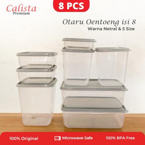 CALISTA TOPLES SET KOTAK PLASTIK PUTIH FOOD KONTAINER SET PREPARATION - RUMOI 12PCS