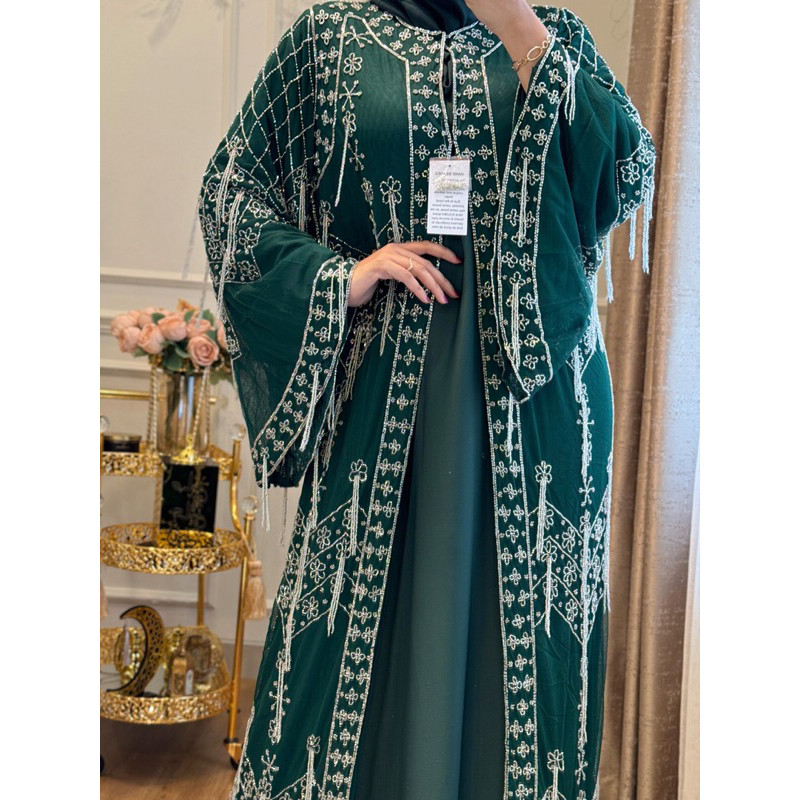 Outer Dubai Mewah Tile Payet All Size Abaya Lebaran Import Original