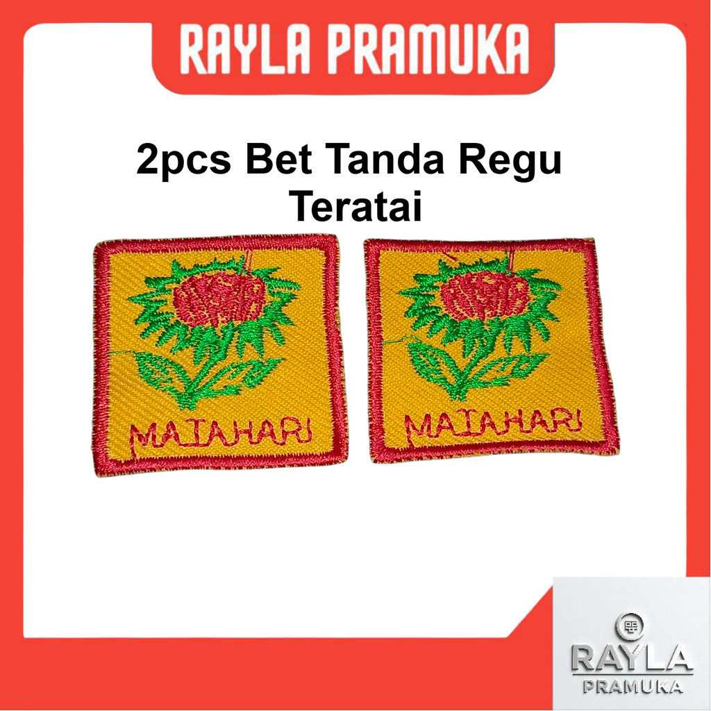 (2pcs) Bet Tanda Regu Matahari Bordir Premium diameter 4cm Pramuka