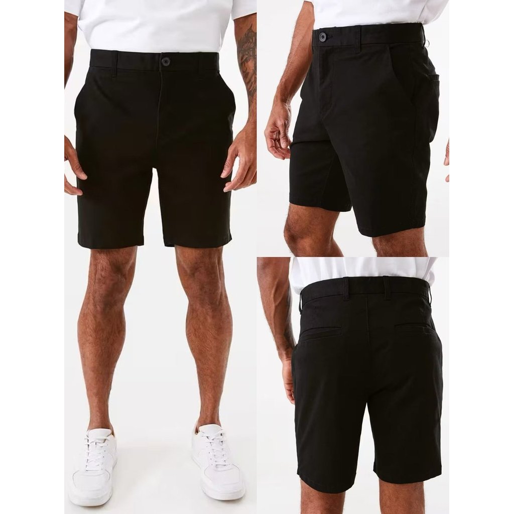 Celana Chinos Pendek Pria Anko Fixed Waist Slim Stretch Chino Shorts - 8523