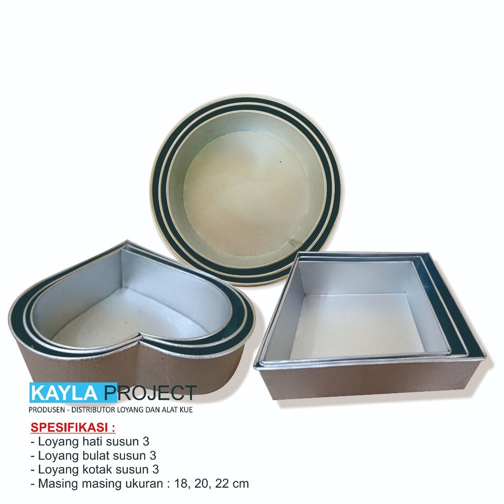 Loyang Bolu Kotak / Bulat | Persegi Panjang Loyang Marmer Cake Loyang Bolu Chiffon Gulung Tulban