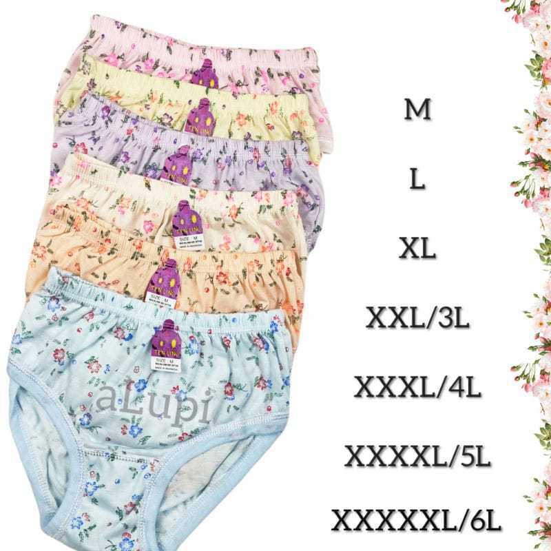 PAKET 12pcs Celana Dalam Cawet Wanita Dewasa Anti Nyeplak Lusinan Jumbo Grosir