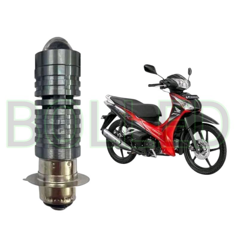 1pcs Lampu depan LED H6 Laser motor Honda Supra X 125 Helm In BLD