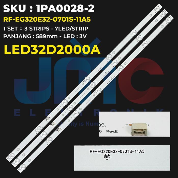 Backlight TV 32 Inch LED32D2000A 32D2000A Elmatu JMCPart