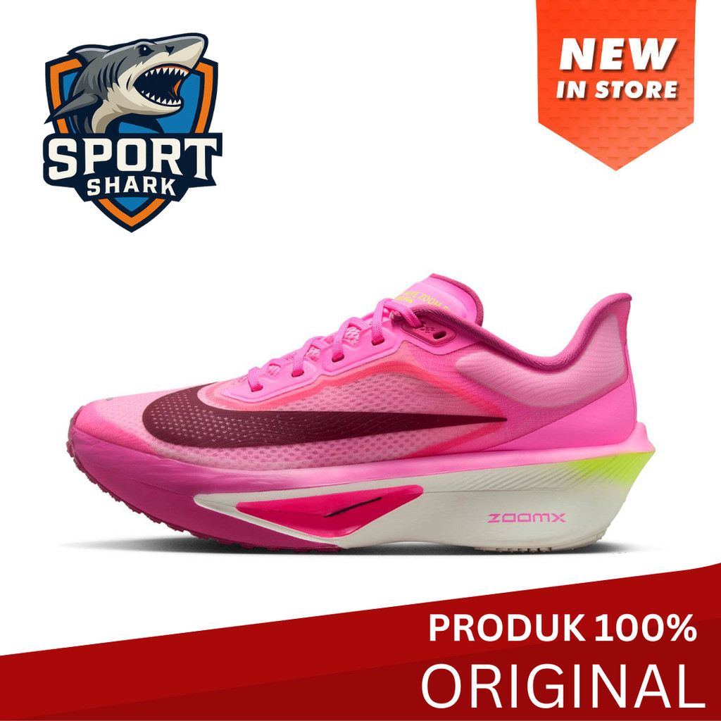 Nike Sepatu Wanita Zoom Fly 6 Road Racing - Pink Spell 100% ORI Berkualitas Tinggi Asli Shoes Brande