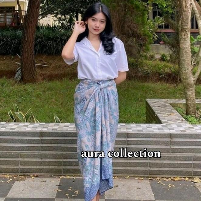 New Collection rok lilit batik motif flora bawahan kebaya ,bahan sutra HQ free ring Gasper/ rok kond