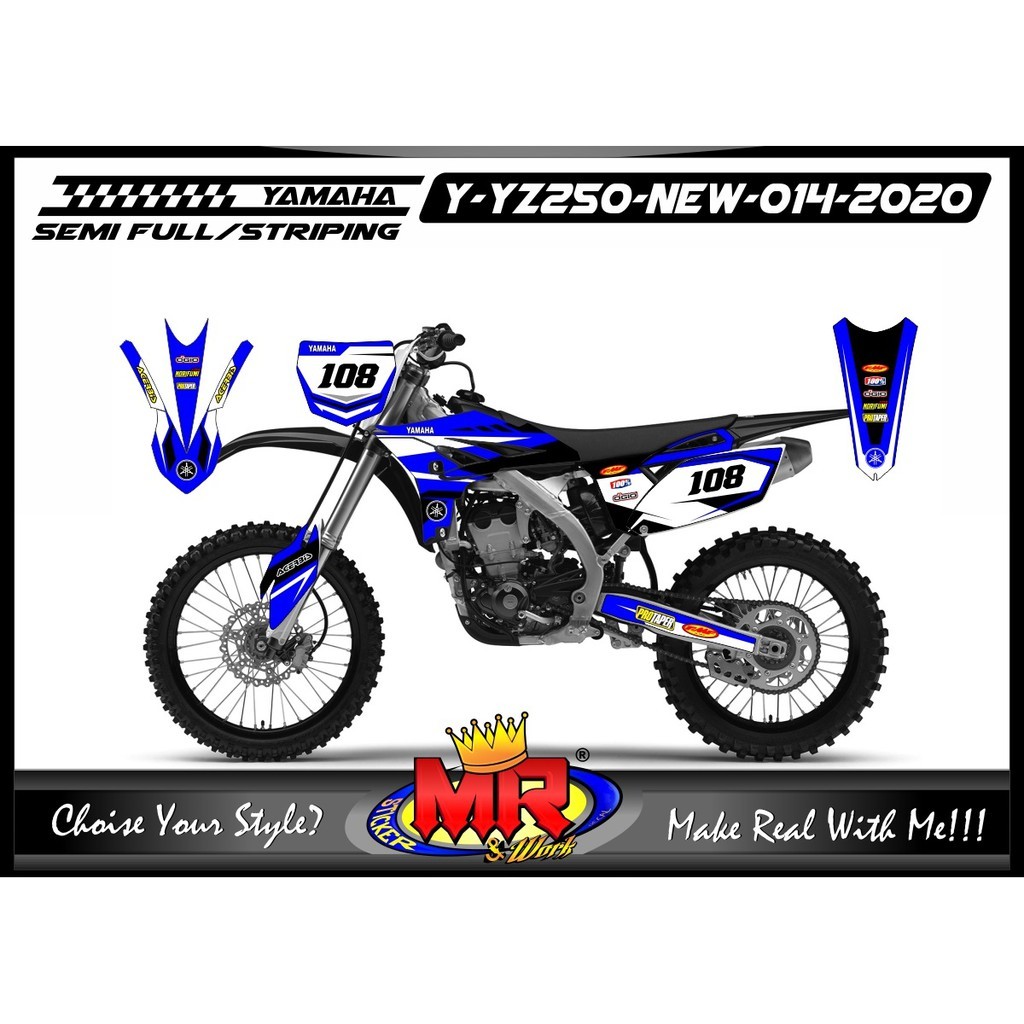 Decal Tracker Premium Stiker Murah Variasi Motor Yamaha YZ 250 F New