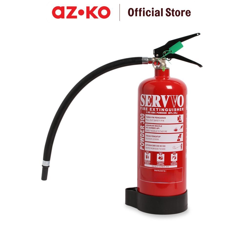 AZKO Servvo Alat Pemadam Api Abc Powder 3 Kg - Merah Pemadam Api Pemadam Api Abc Alat Pemadam Alat P