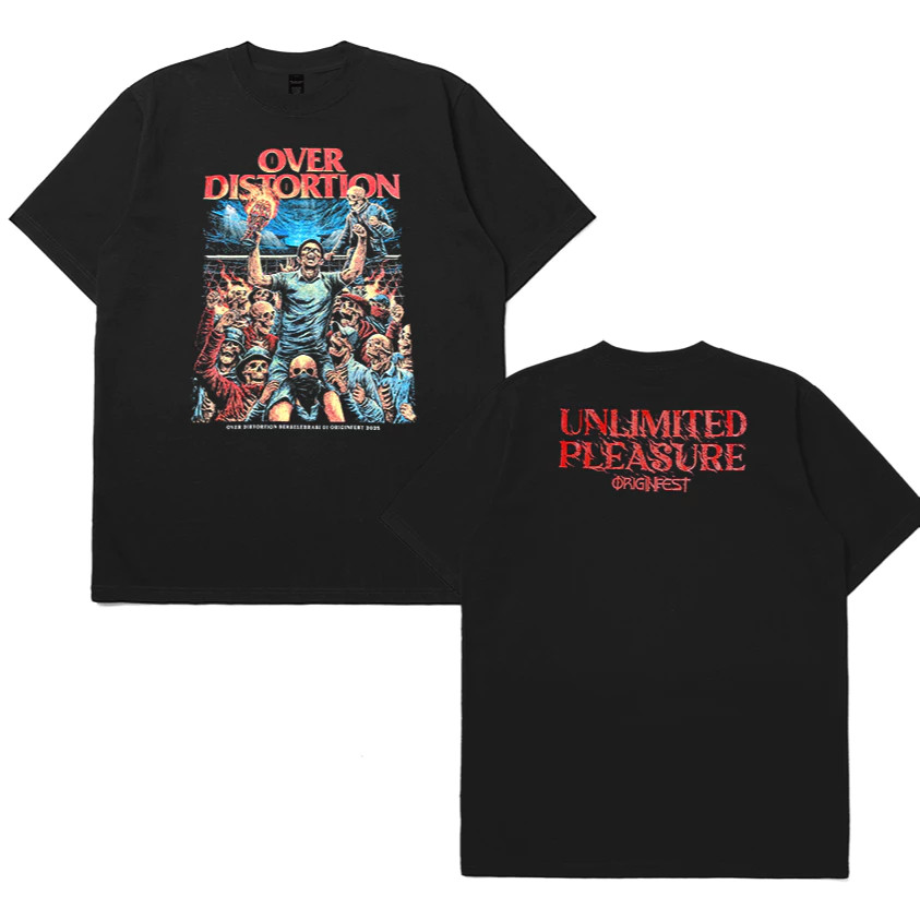 HOT Rockerusic T-shirt Band Over Distortion Berselebrasi Di Originfest 2025Band Over Distortion Bers