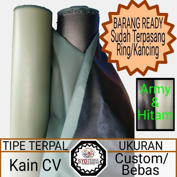 Sportivity Terpal kain CV/TENTARA ukuran Custom/Bebas - Hijau Army