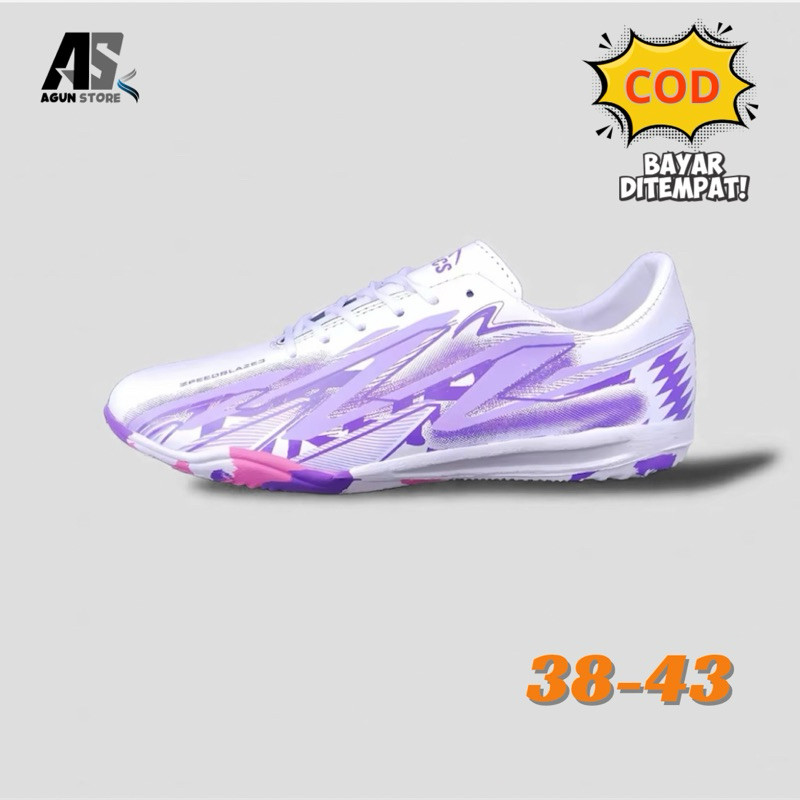 TW Store - Sepatu futsal terbaru specs spedblaze putih ungu