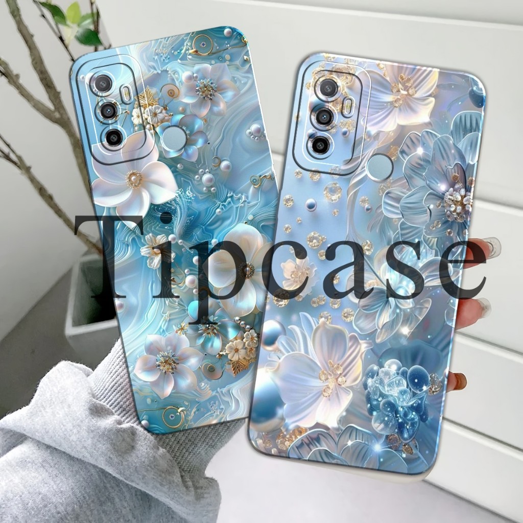 Softcase Oppo A53 A52 A92 Case Lentur Terbaru Motif Bunga Cantik