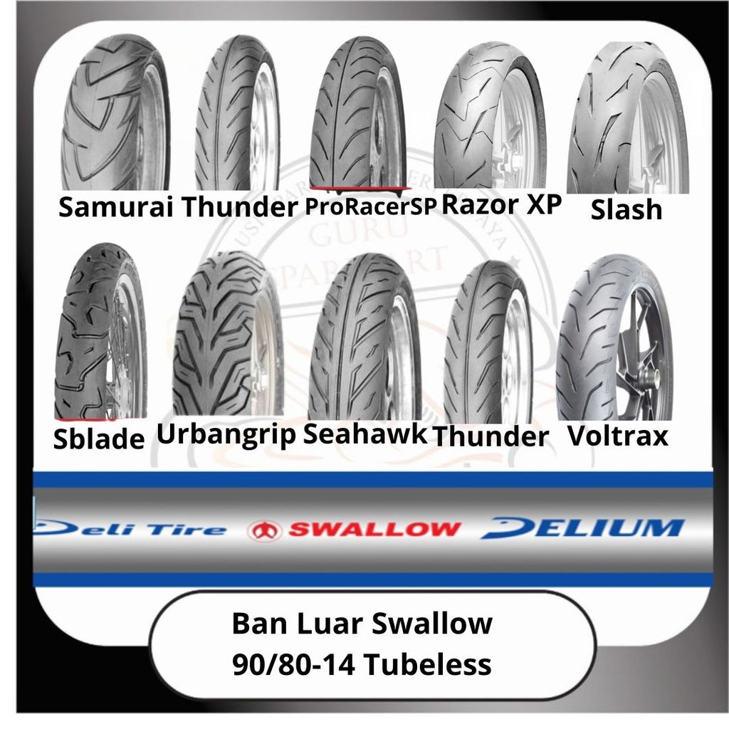 Ban Luar Swallow Tubeless 90/80-14